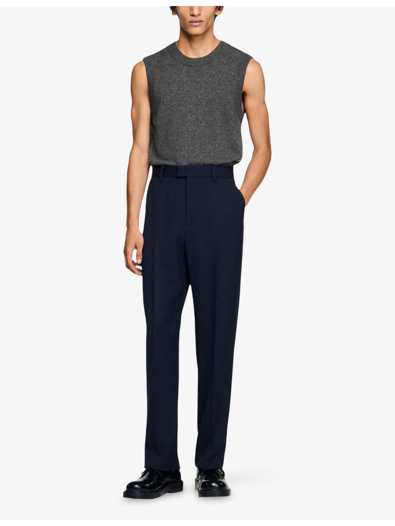 Sandro Regular-Fit Wide-Leg Wool Trousers outlook