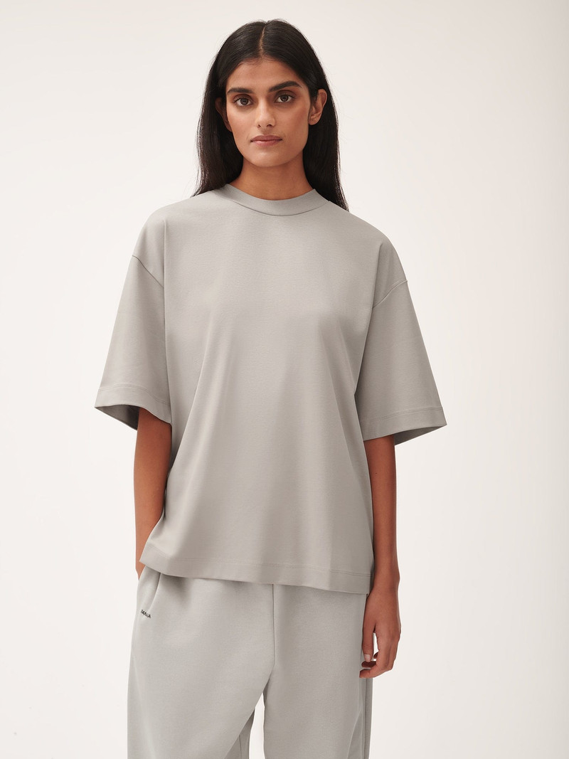 PANGAIA Womens DNA Oversized T-Shirt - Stone outlook