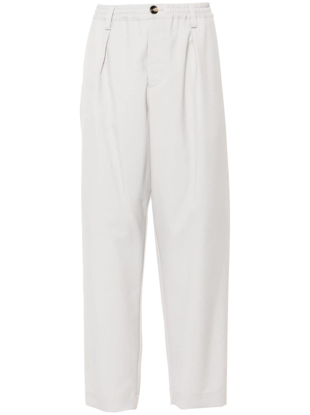 wool tapered trousers - 1