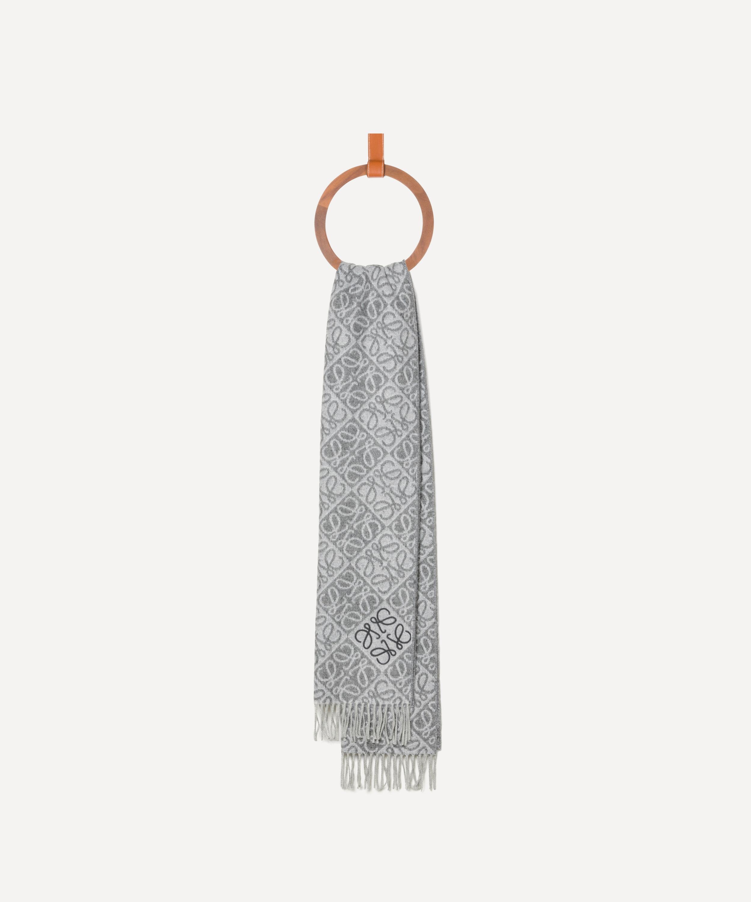 Grey Anagram Wool-Blend Scarf - 3