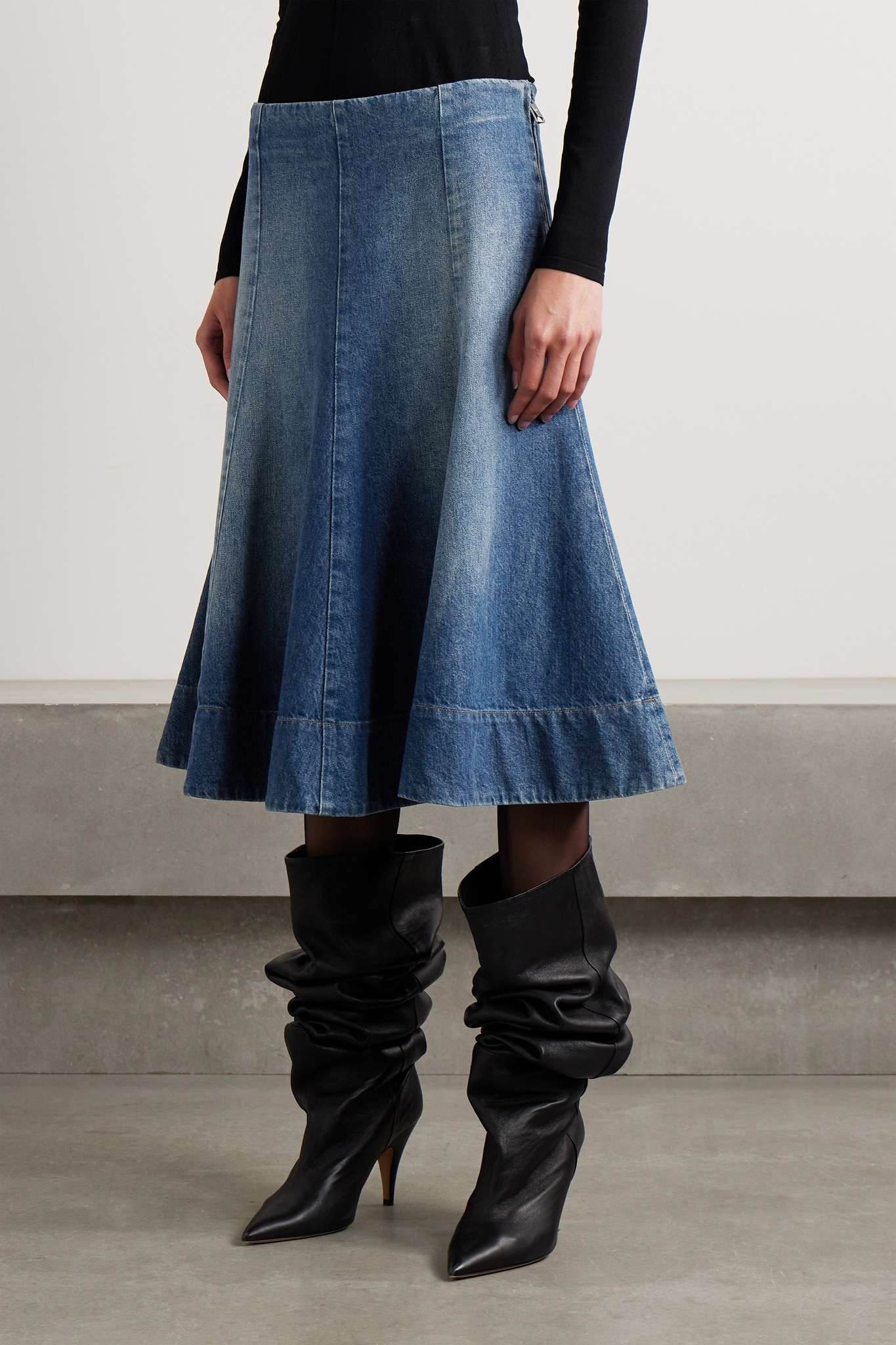 Lennox denim midi skirt - 3