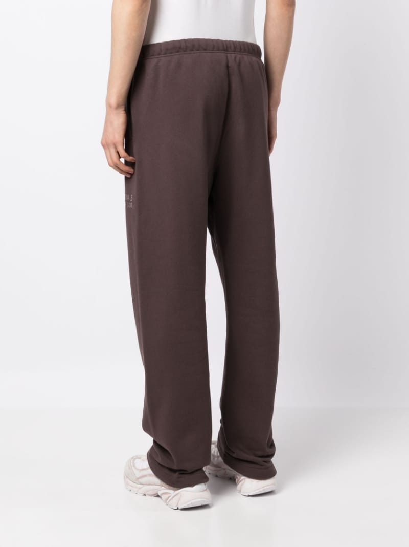drawstring cotton track pants - 4