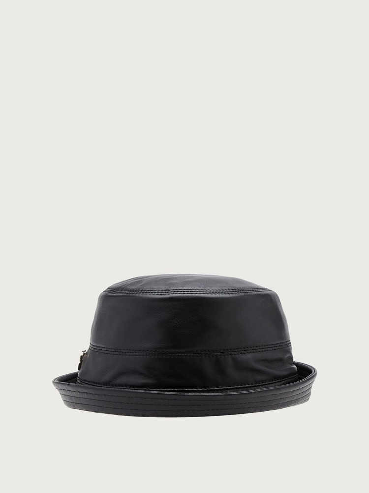 LEATHER BUCKET HAT - 4