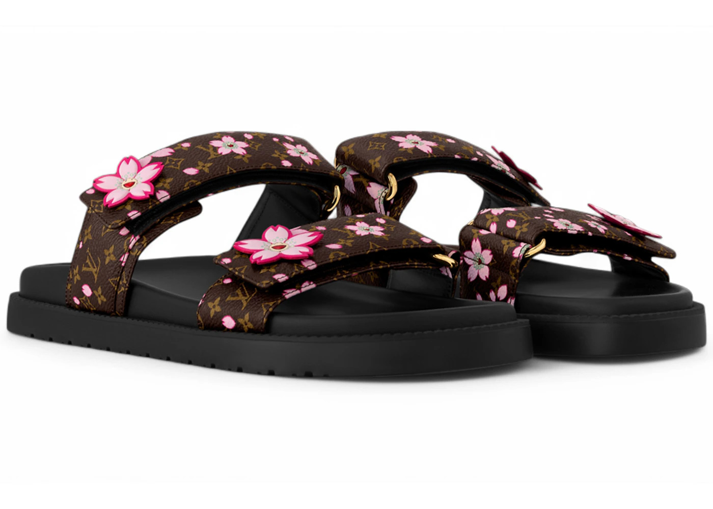 Louis Vuitton x Takashi Murakami LV Sunset Flat Comfort Mule Cherry Blossom Sakura Brown (Women's) - 2