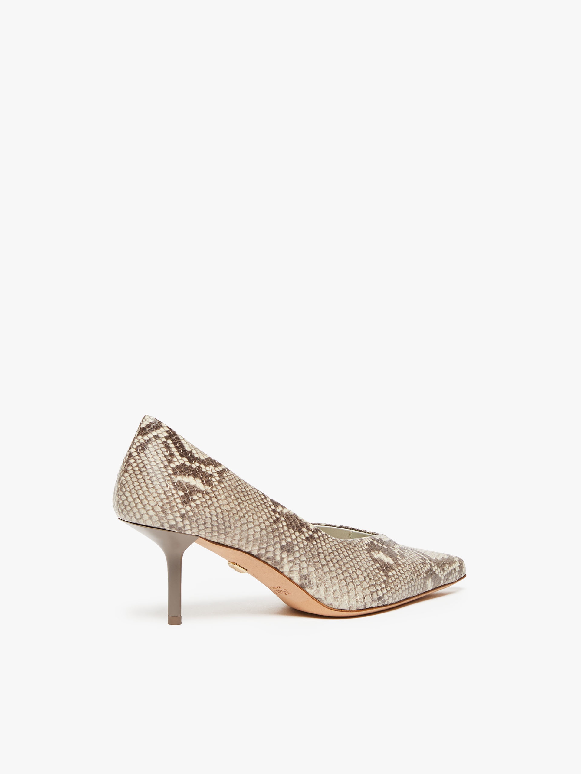 MMPITONE Python-print leather court shoes - 3