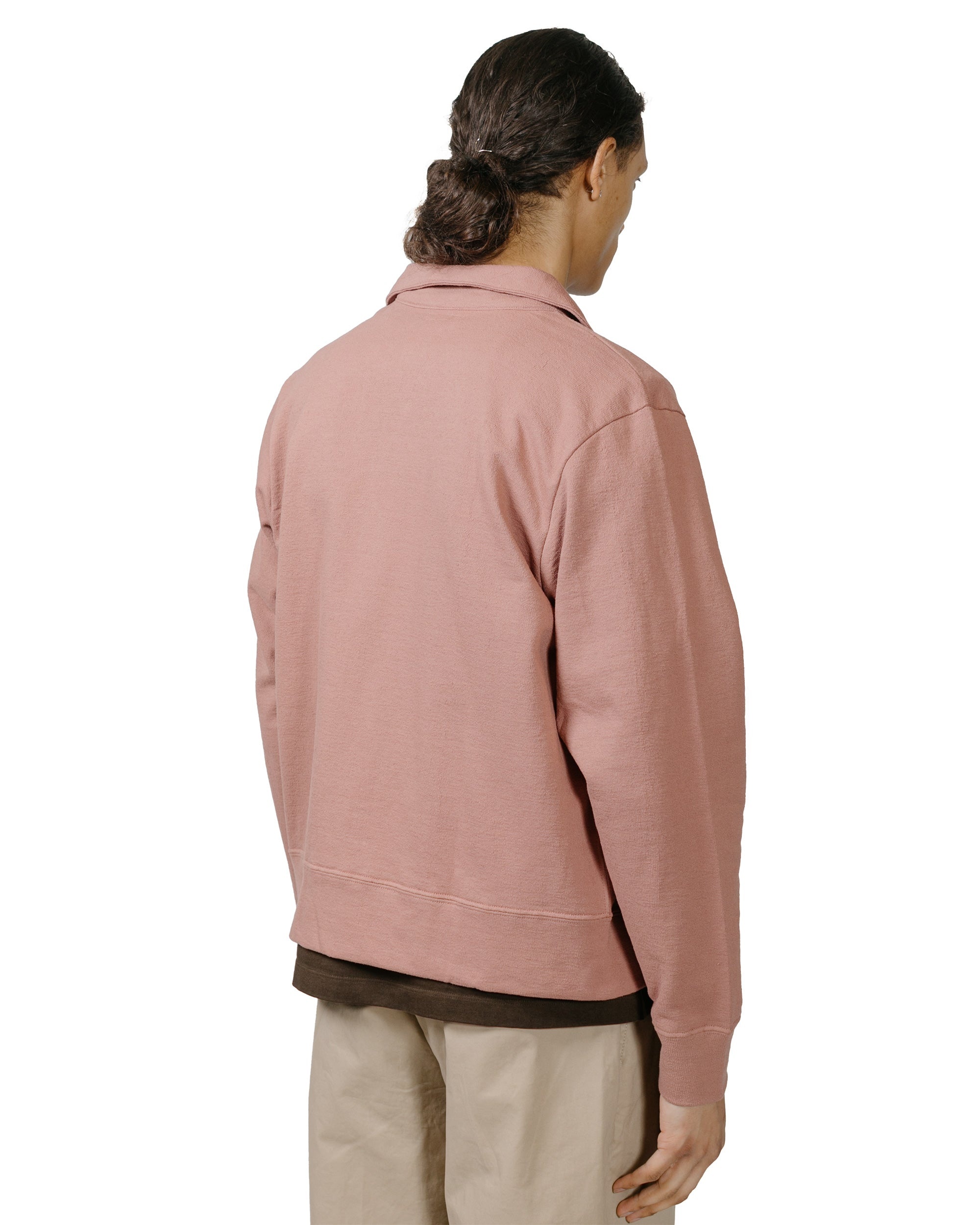 Textured Full Zip Deep Mauve - 3