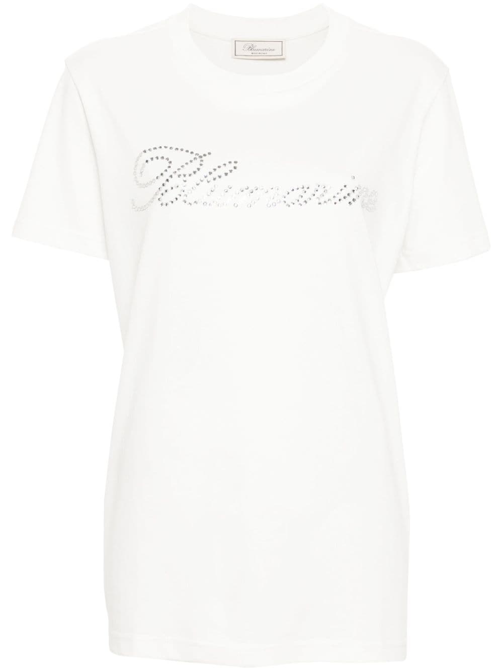 rhinestone-logo T-shirt - 1