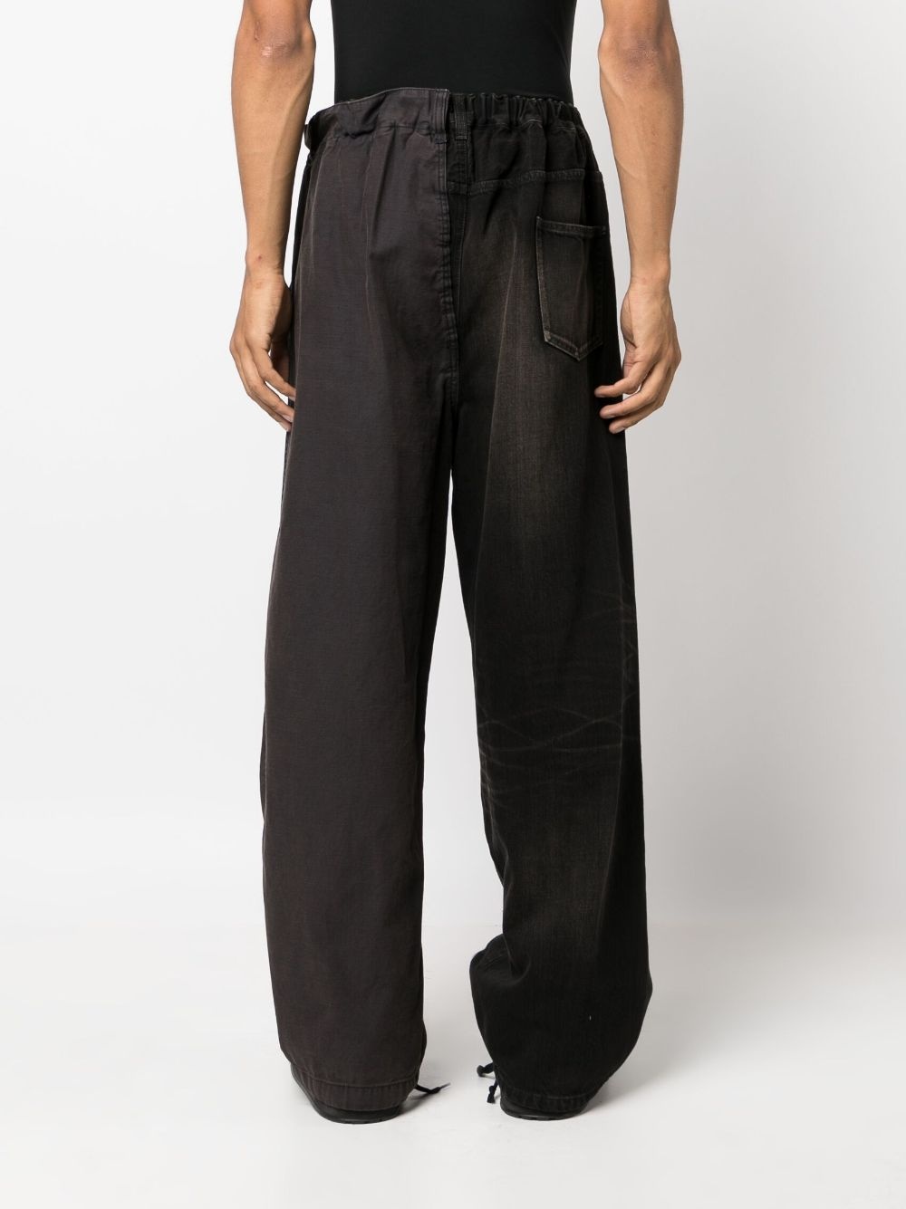 straight-leg panelled trousers - 4