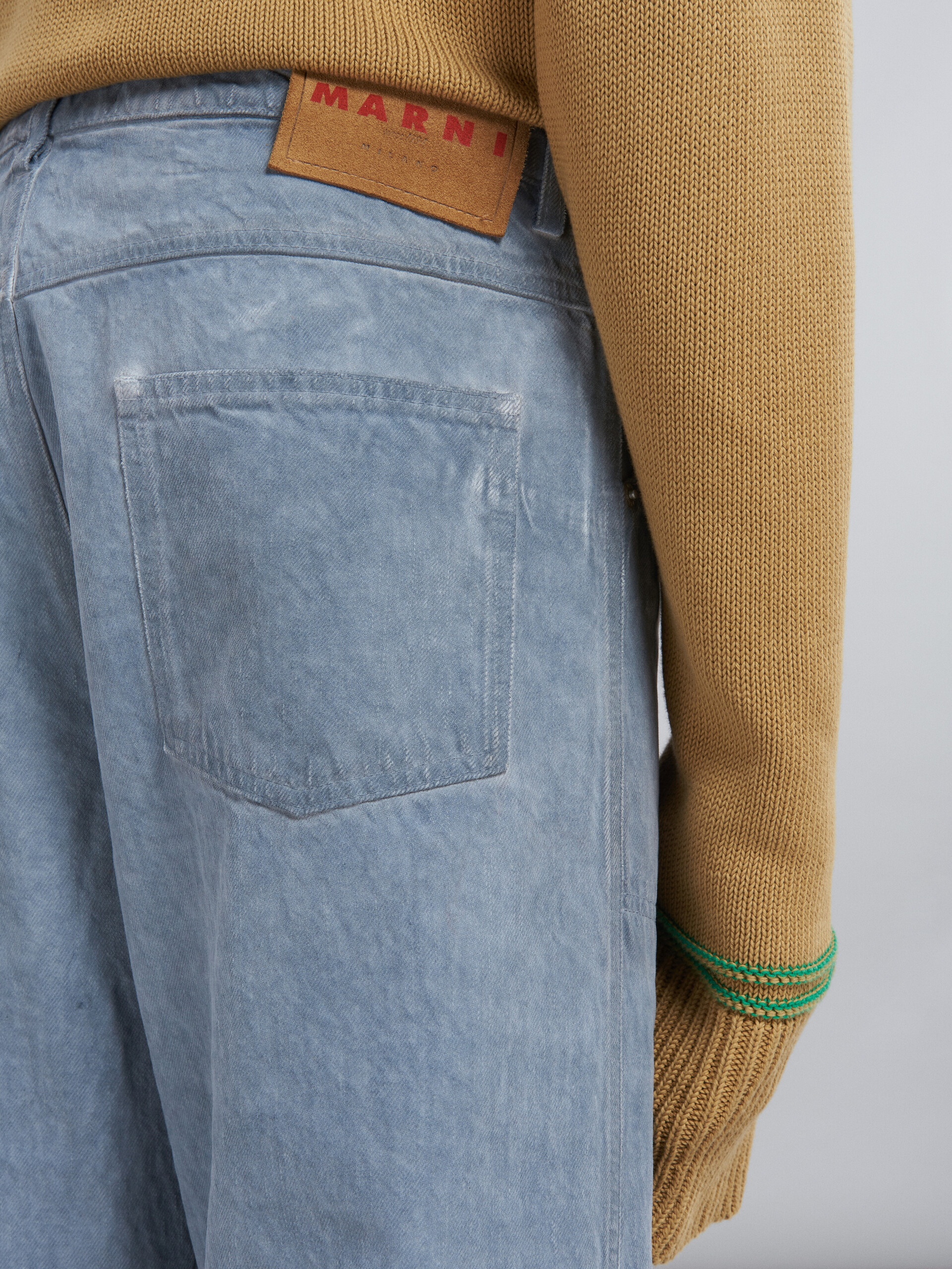 LOOSE TROUSERS IN GREY COTTON DRILL - 4