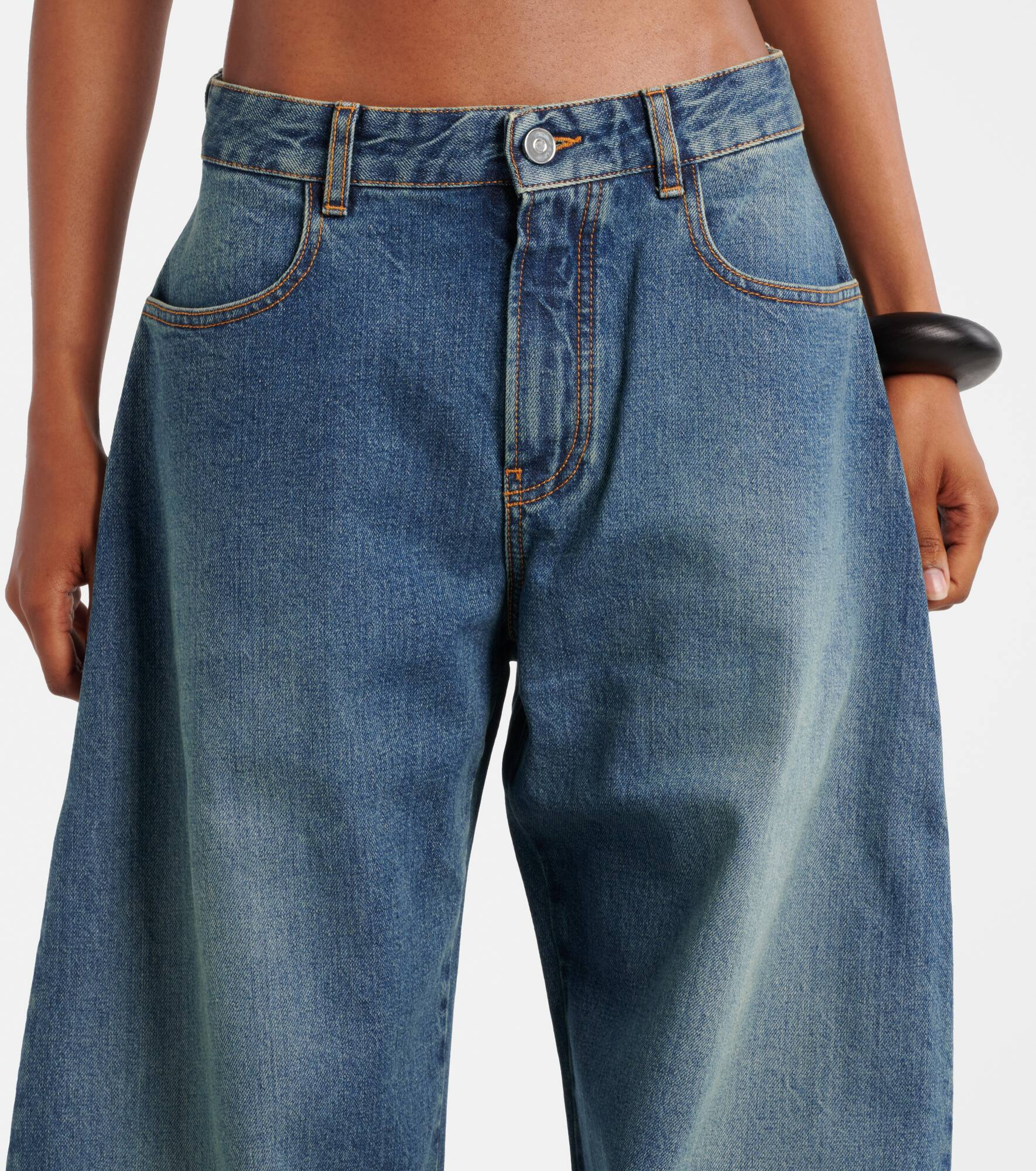 High-rise barrel-leg jeans - 4
