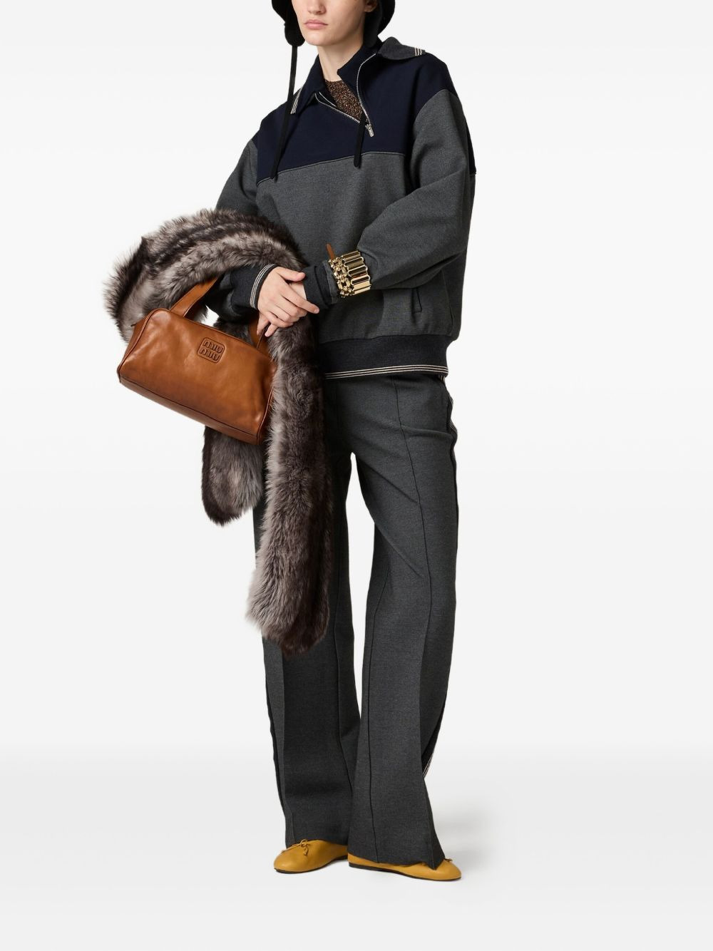 polo-neck zipped sweatshirt - 2