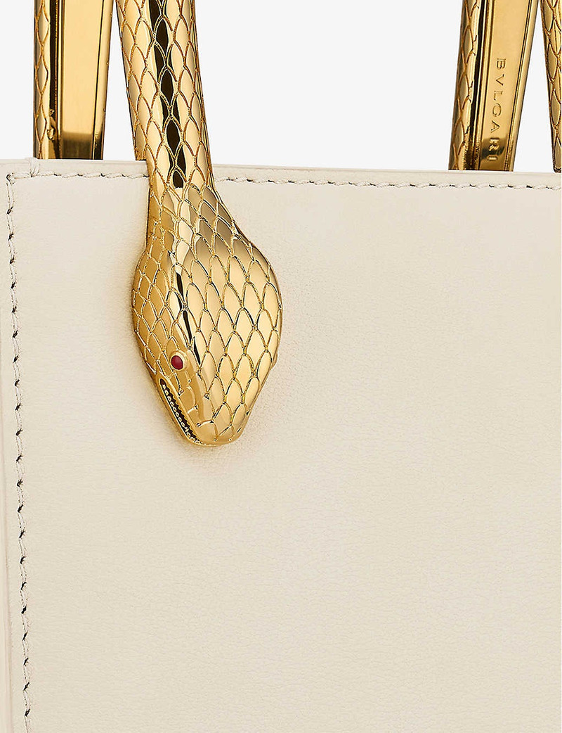 BVLGARI Serpenti Mary Katrantzou leather tote bag outlook