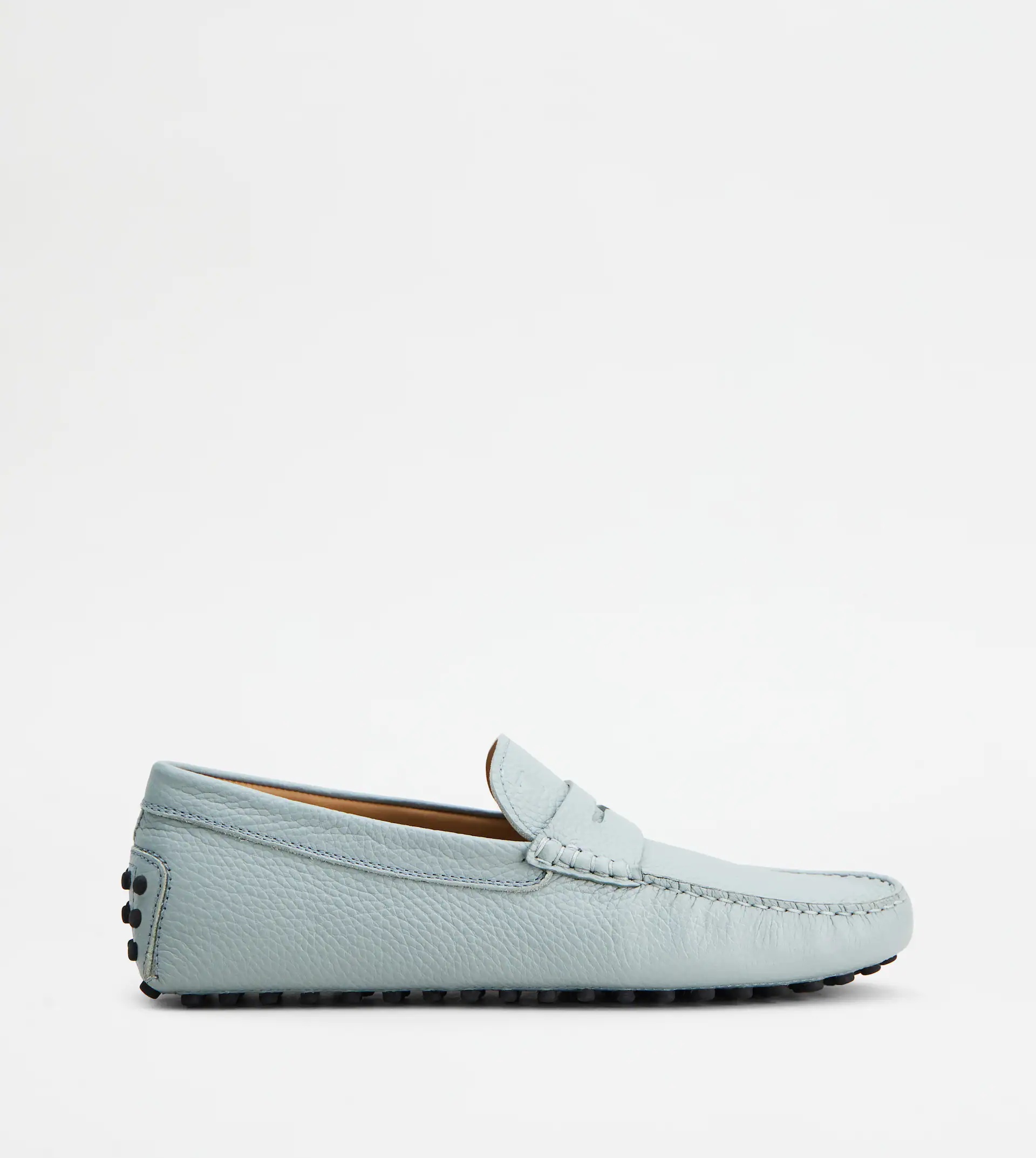 GOMMINO DRIVING SHOES IN LEATHER - LIGHT BLUE - 1