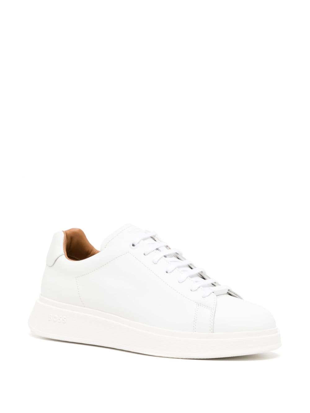 lace-up leather sneakers - 2