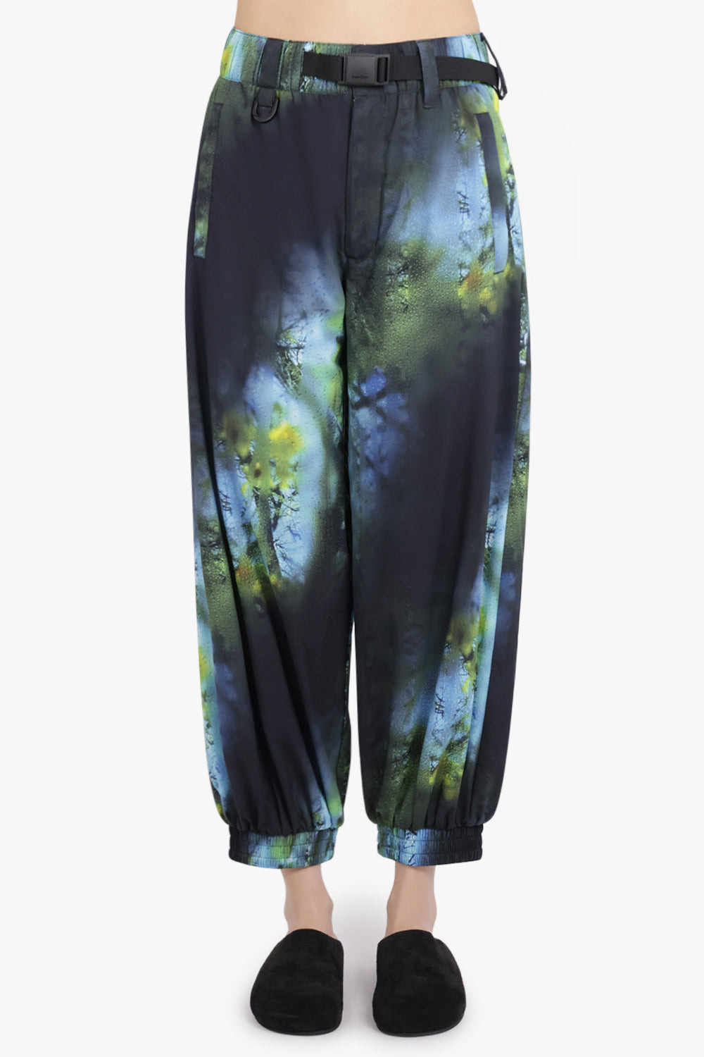 LOOSE FIT BLURRED PHOTO PRINT PANT | BLACK/BLUE/GREEN - 3