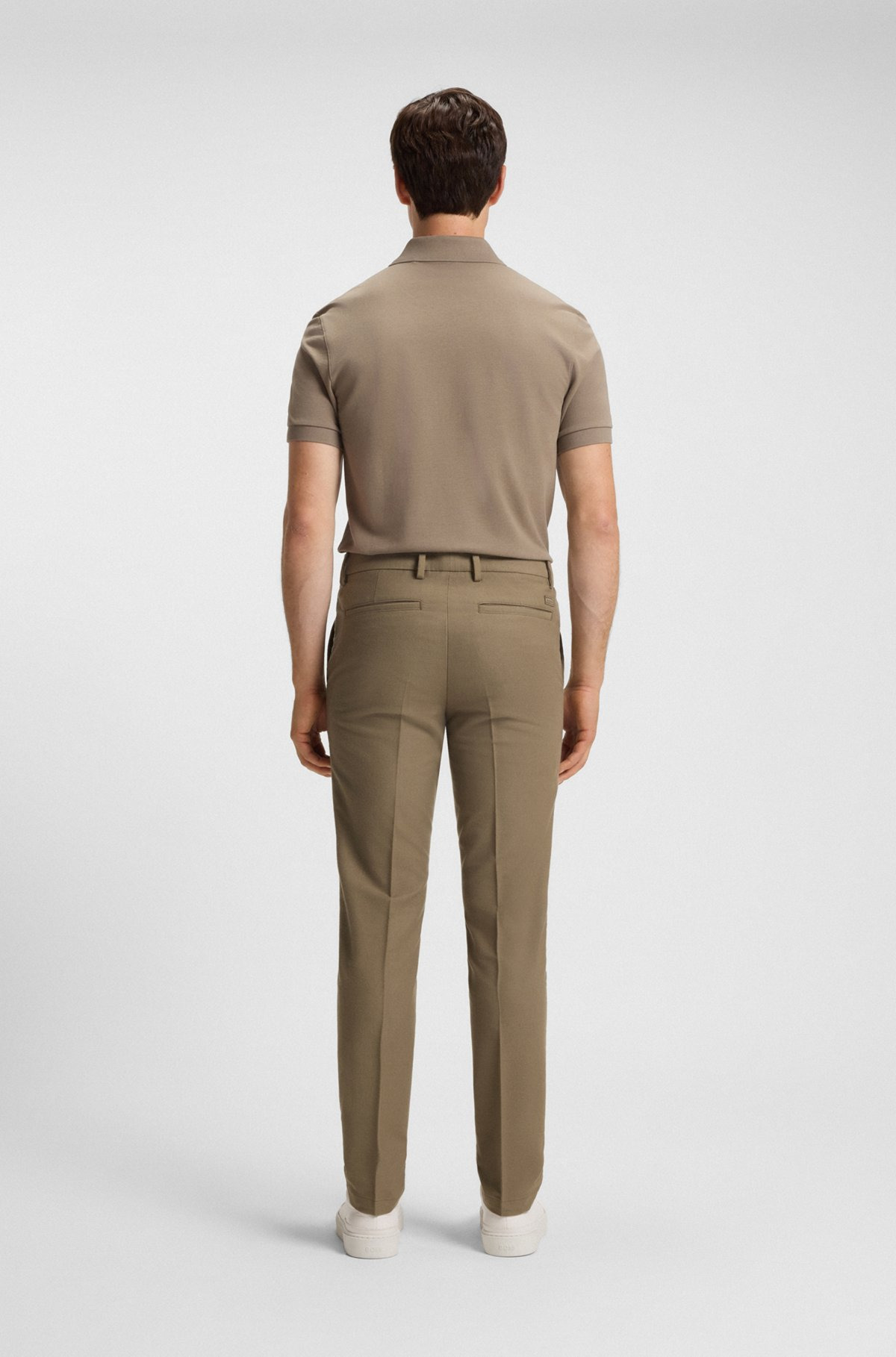 SLIM-FIT TROUSERS IN COTTON-BLEND TWILL - 4