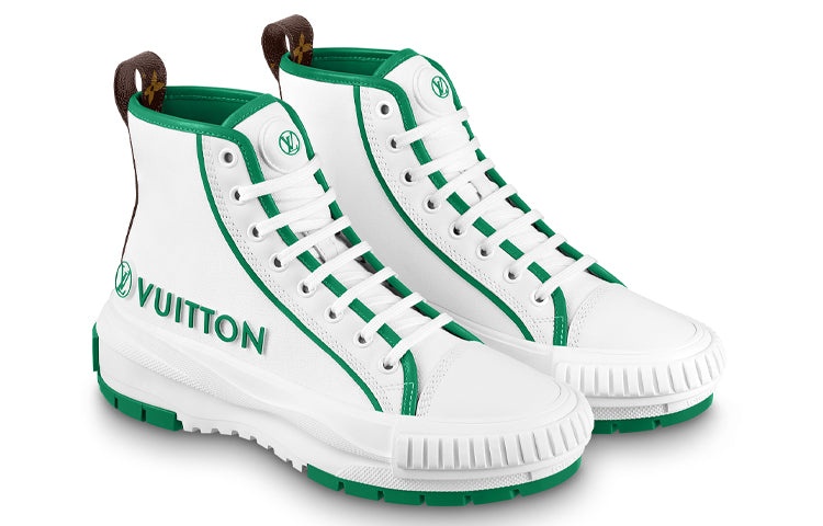 (WMNS) LOUIS VUITTON Squad Ankle Sneakers 'White Green' 1AADAP - 2
