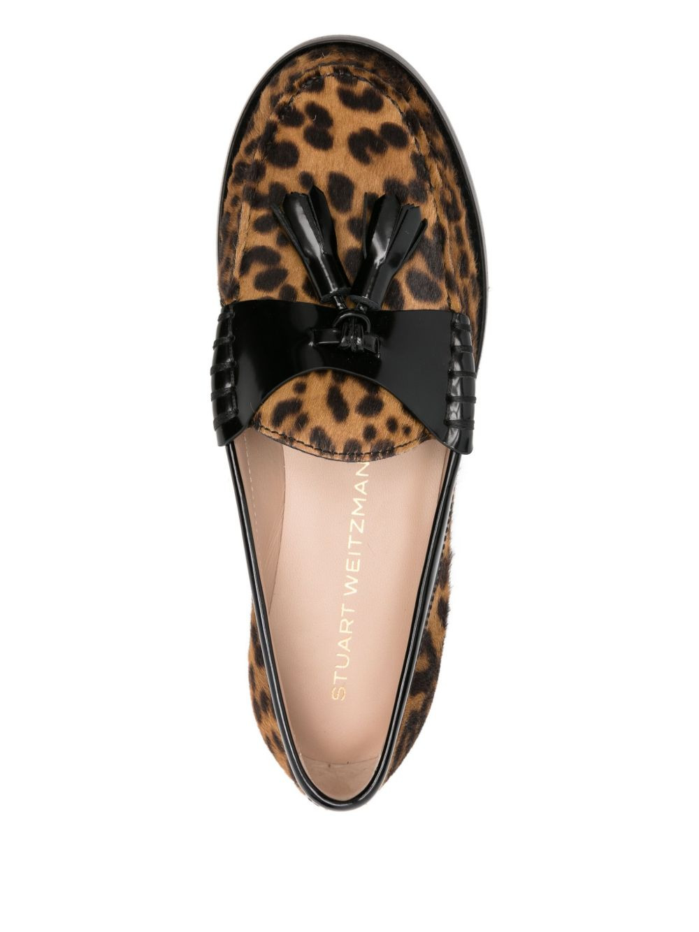 leopard-print tassel loafers - 4