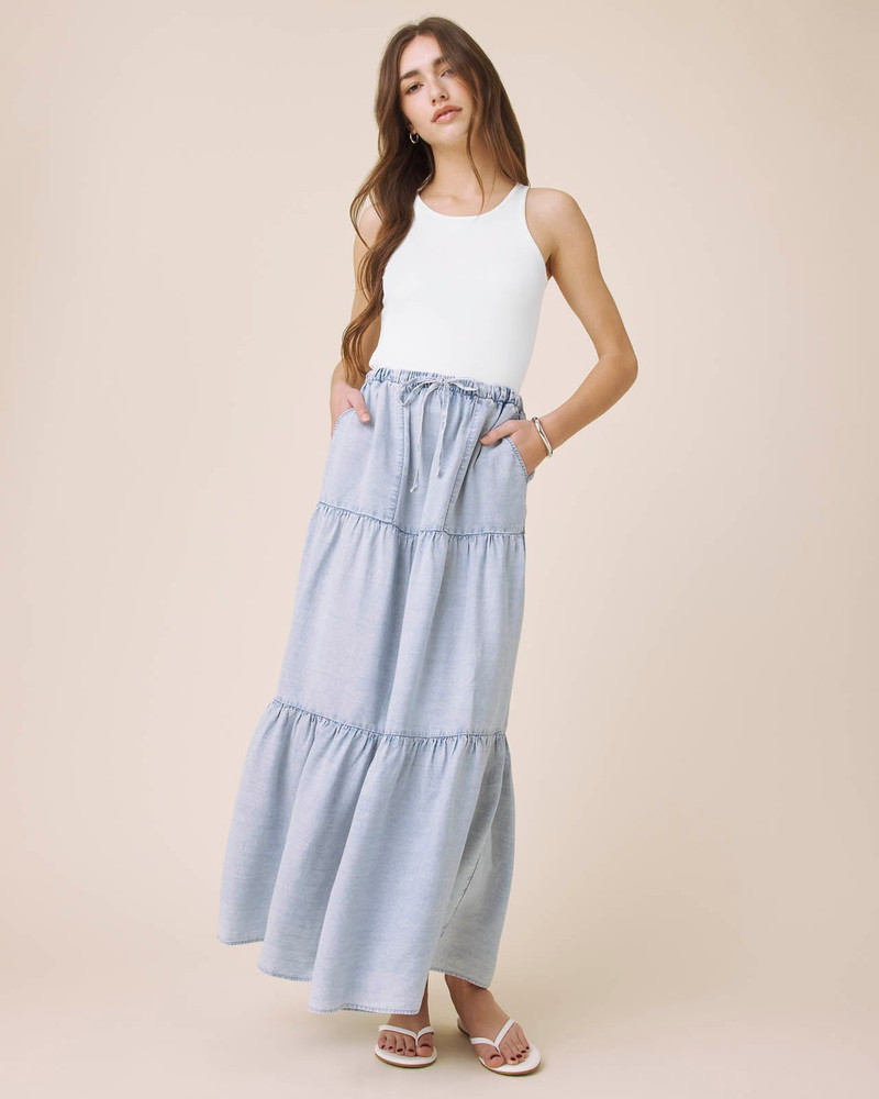 Splendid Melanie Indigo Skirt outlook