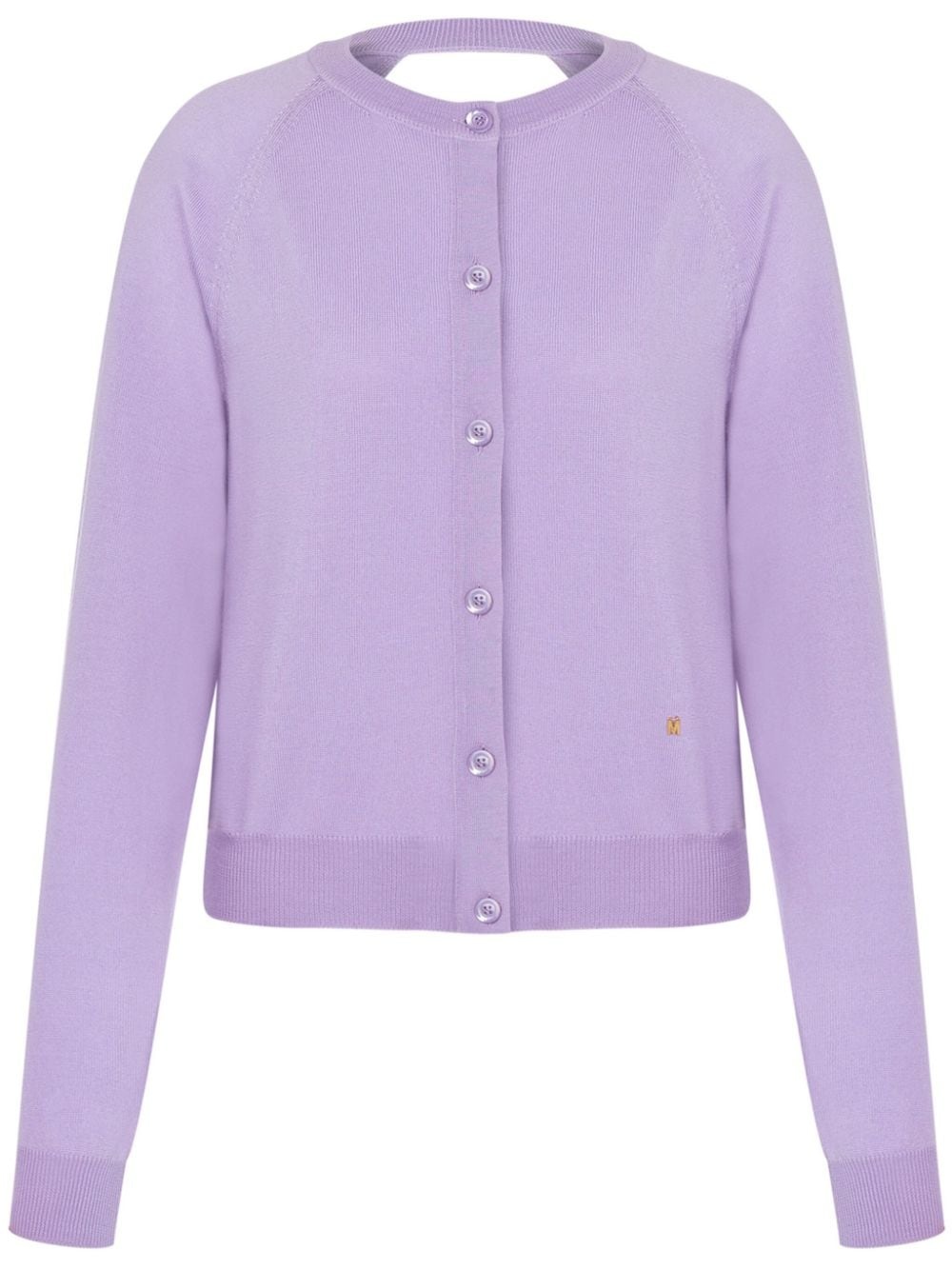 cut-out virgin wool cardigan - 1
