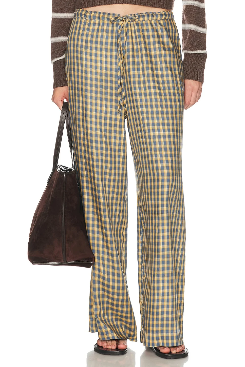 The Tencel Plaid Tie Pant - 1