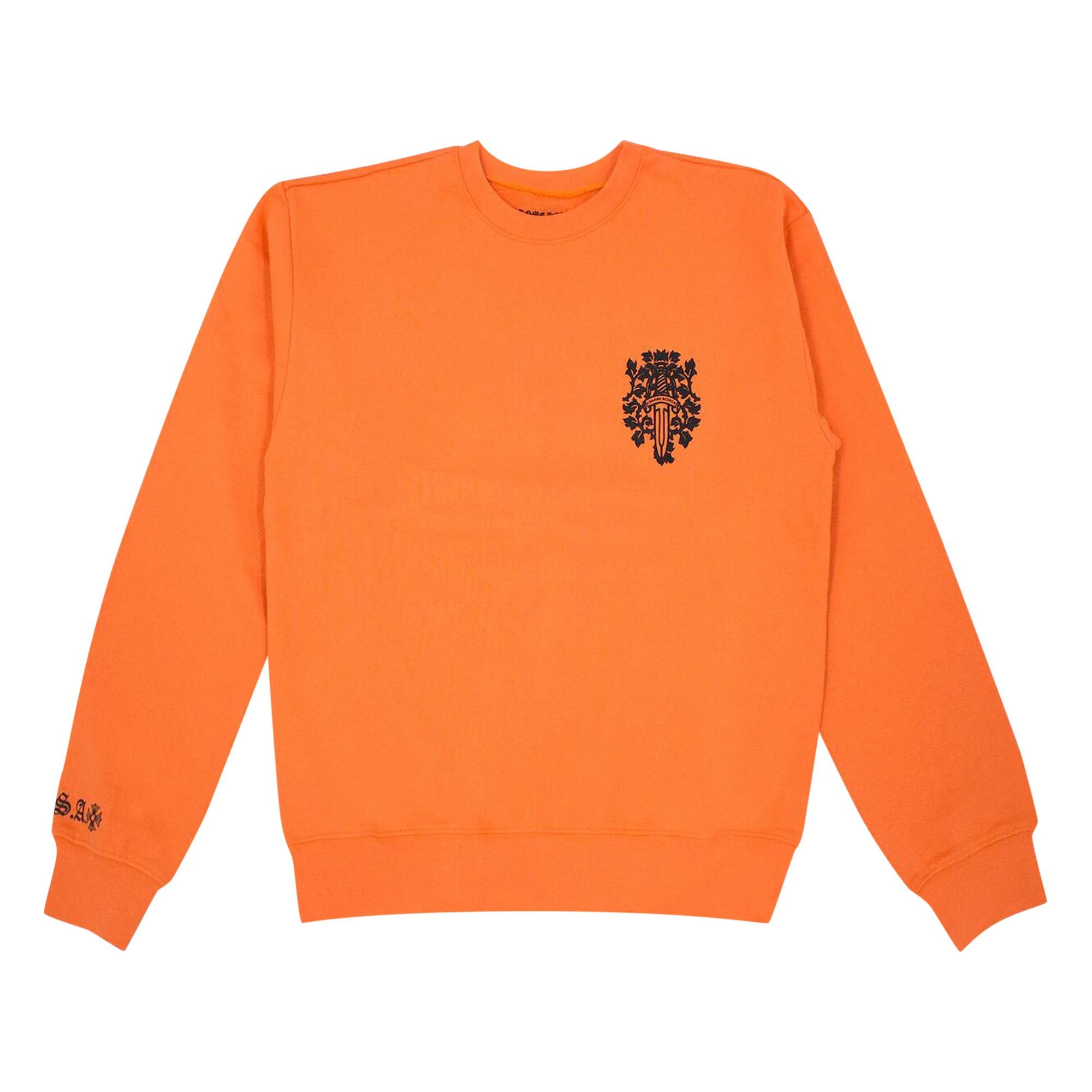 Chrome Hearts Vine Dagger Crewneck Sweatshirt 'Orange/Black' - 1