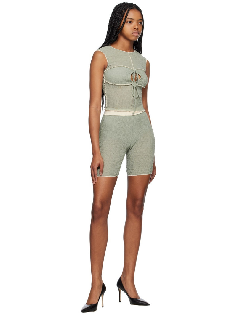 Yuzefi Green Keyhole Tank Top outlook