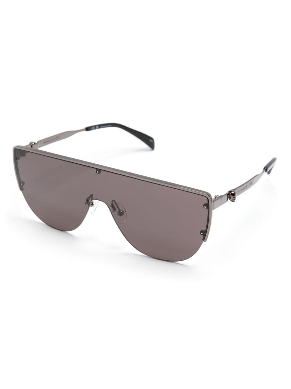 skull-stud shield-frame sunglasses - 2