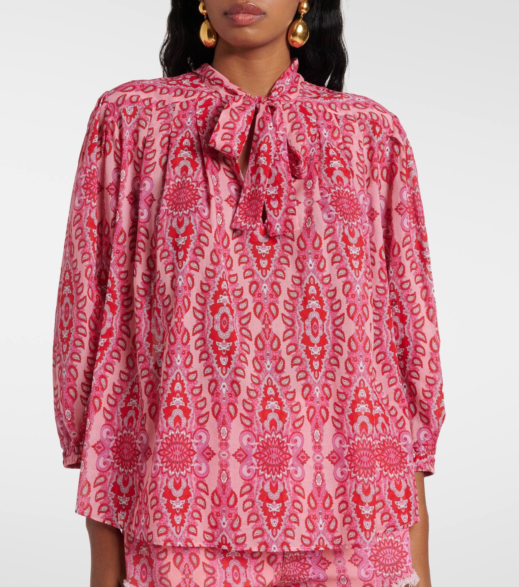 Printed cotton blouse - 5