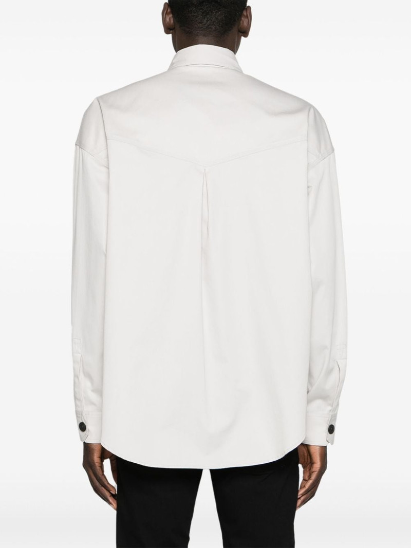 press-stud cotton shirt 4