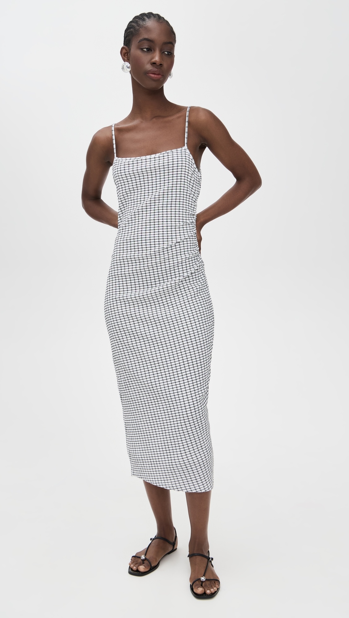 Side Rouche Tank Dress - 4