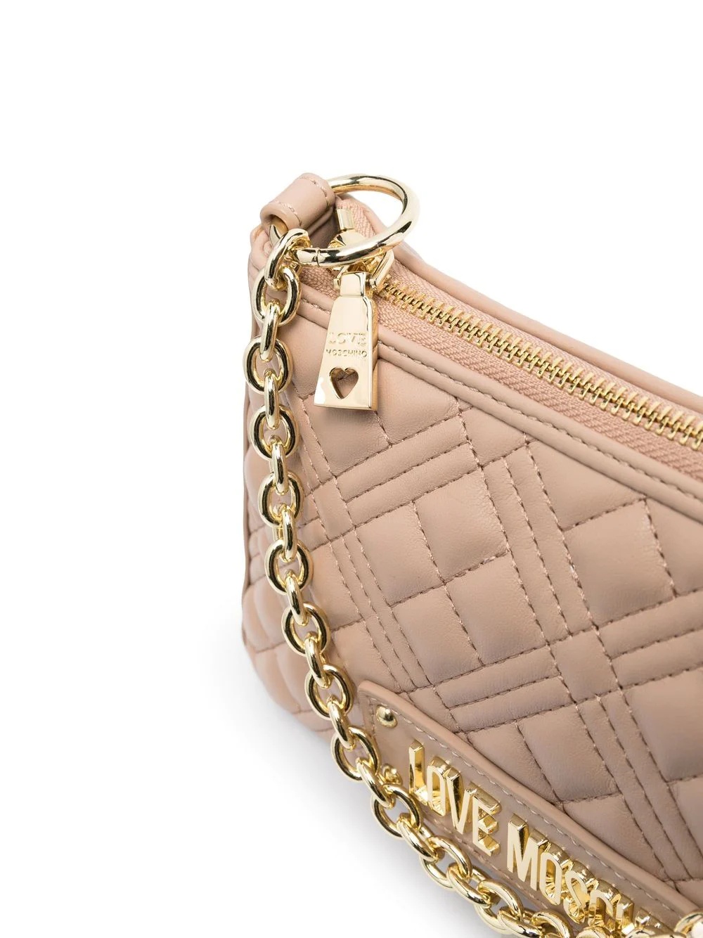 logo-plaque quilted shoulder bag - 4