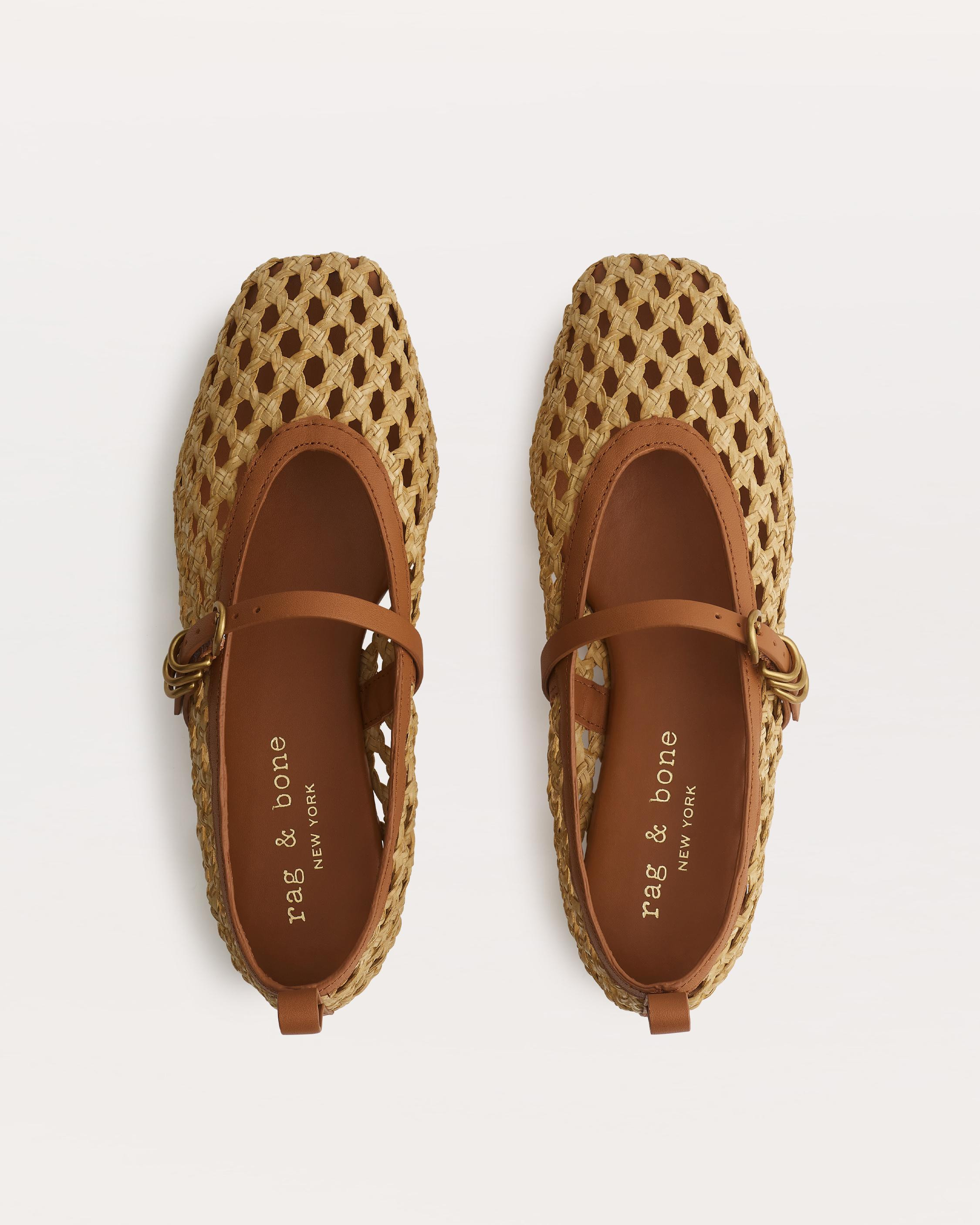 Spire Woven Faux Leather Mary Jane Shoes - 4