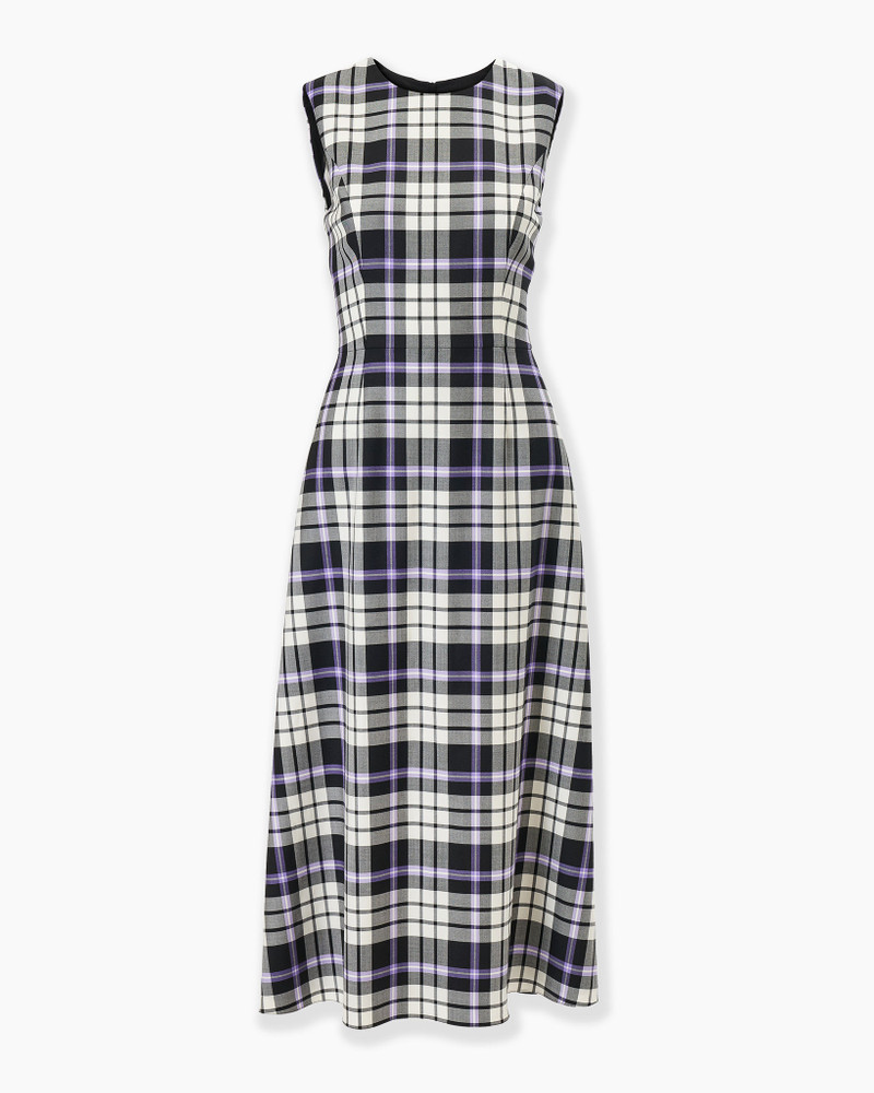 Plaid A-Line Midi Dress 1