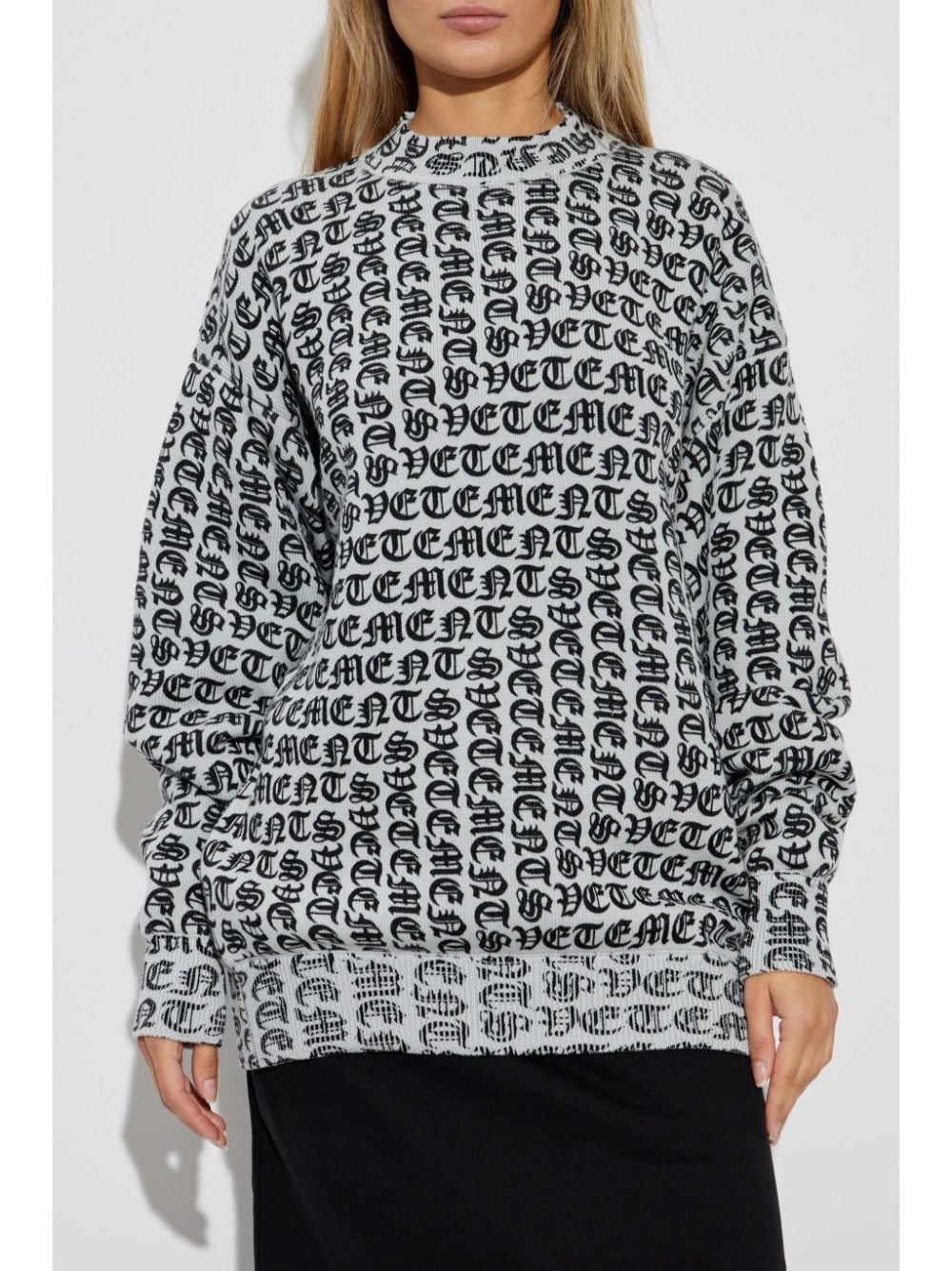 logo-intarsia sweater - 3