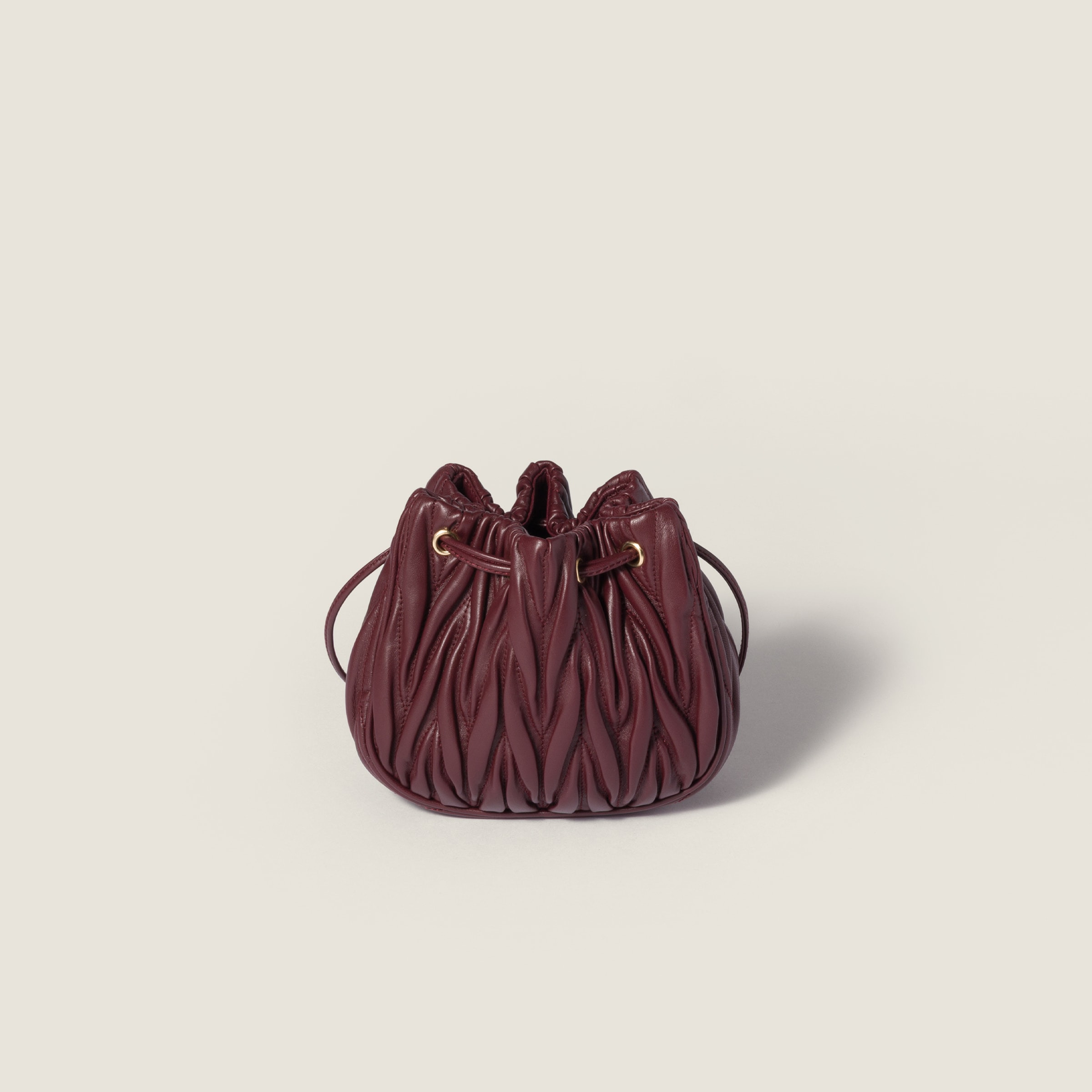 Matelassé nappa leather pouch - 3