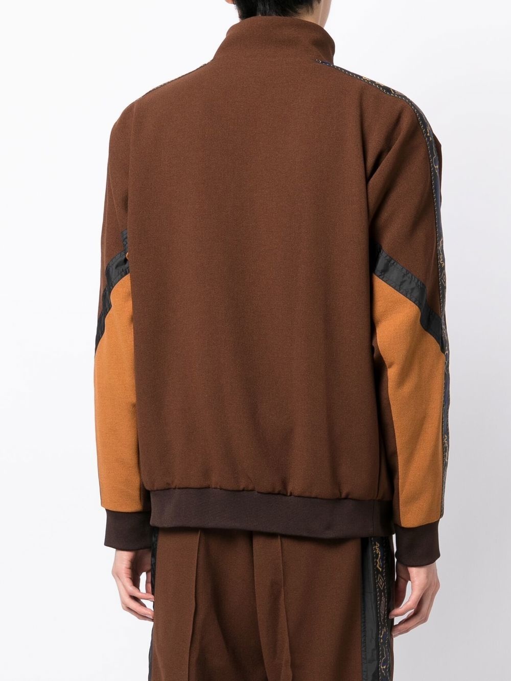 COLOUR-BLOCK ZIPPED SWEATER - 5