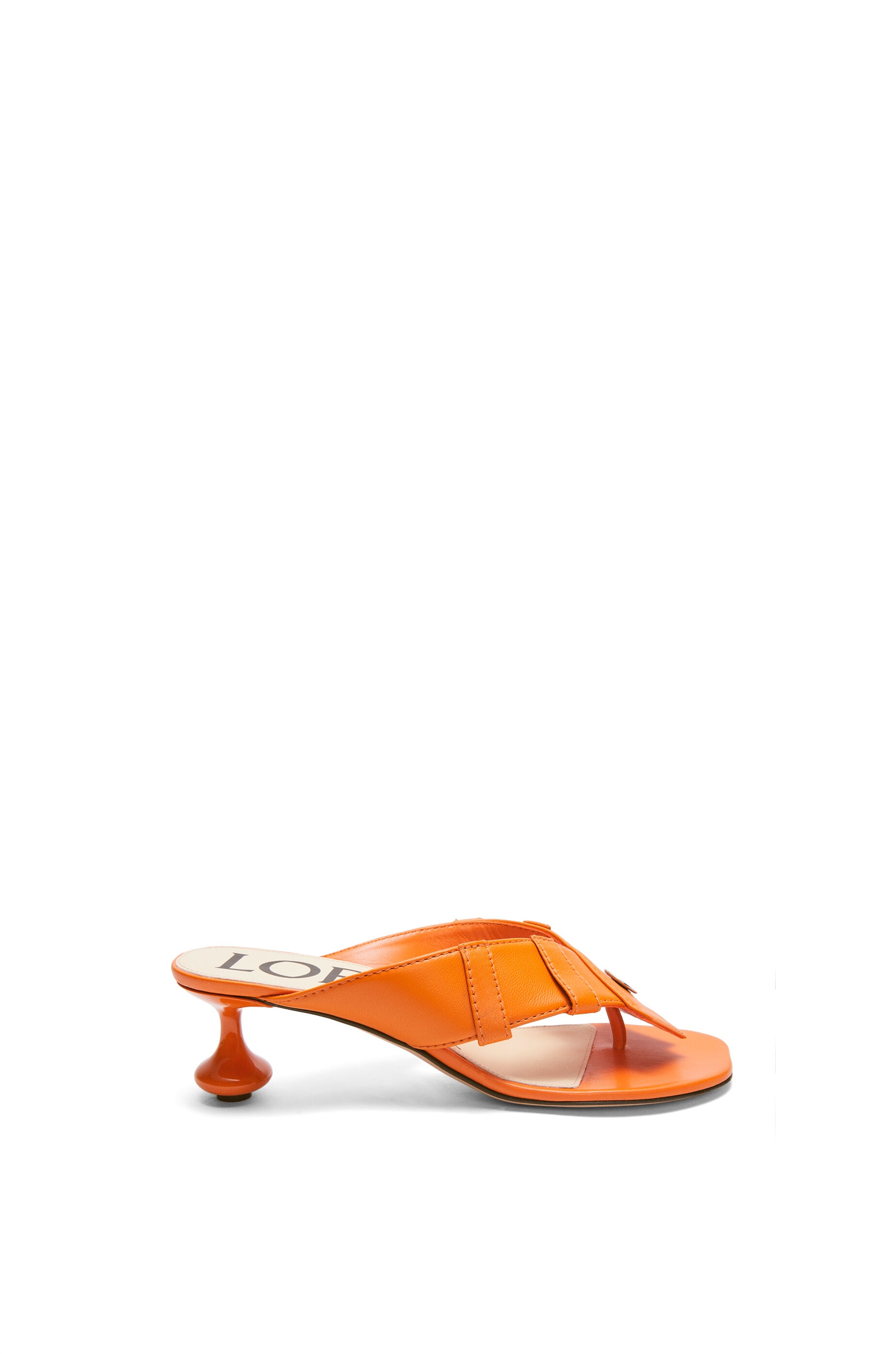 Toy Panta toe post heel sandal in lambskin - 1