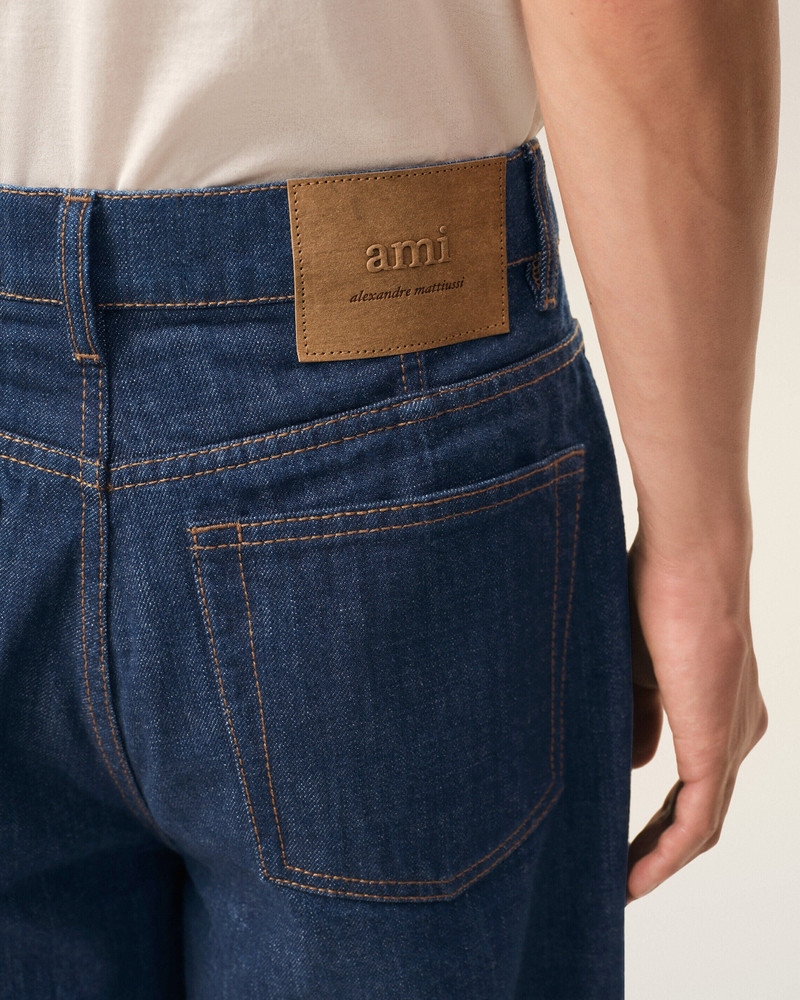 BLUE COTTON BALLOON FIT JEANS 5