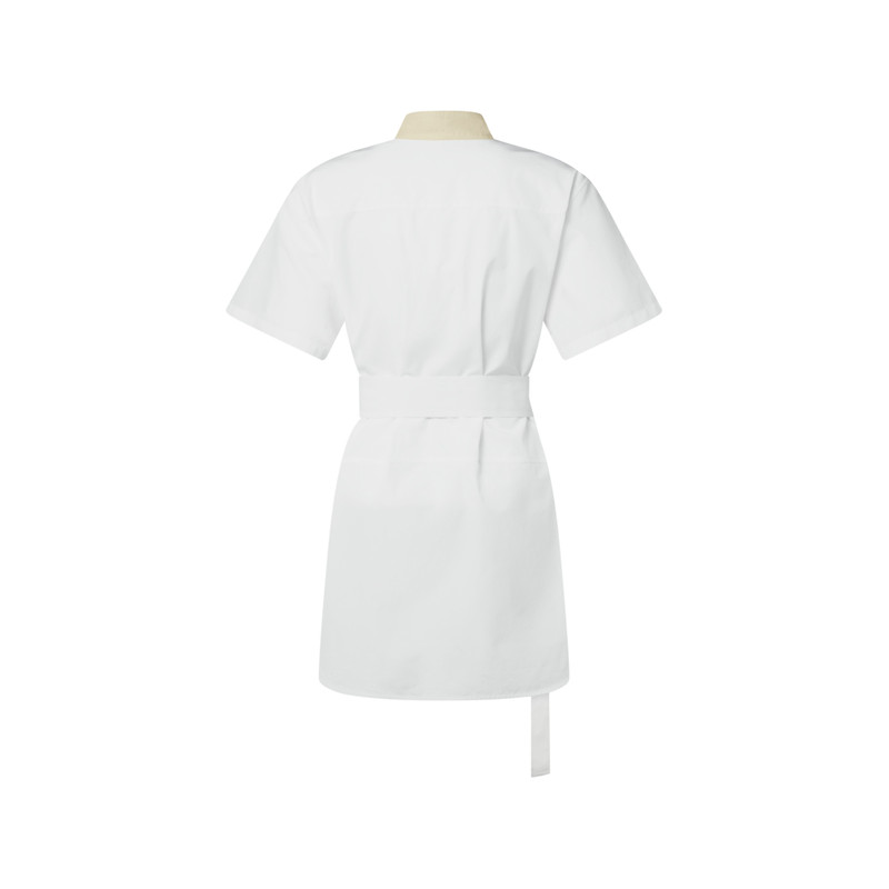 Bib Insert Belted Dress 3