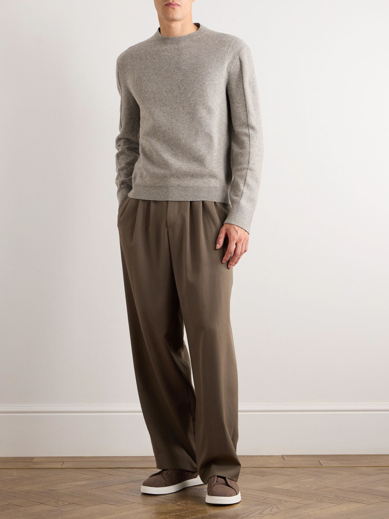 ZEGNA Wool and Cashmere-Blend Sweater Gray outlook