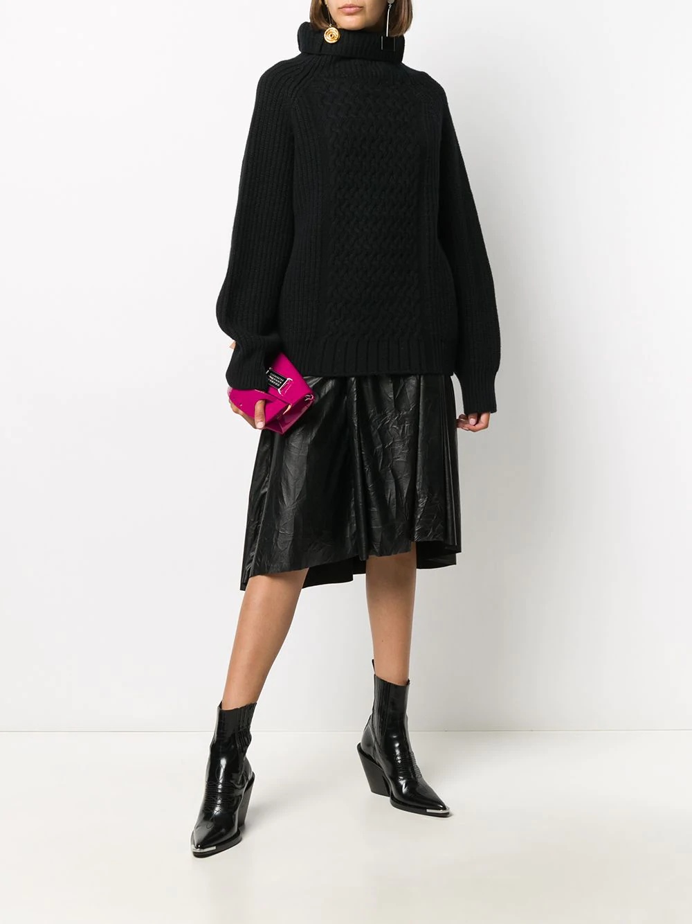 ribbed-knit turtleneck jumper - 2