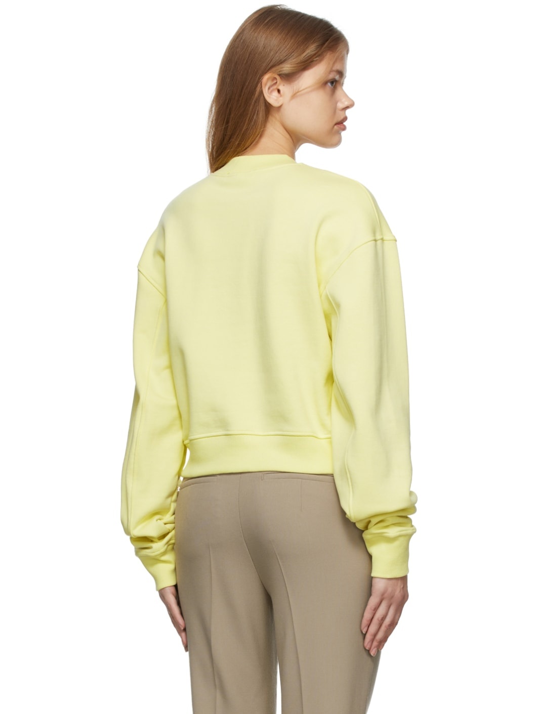 Yellow Stretch Cotton Sweatshirt - 3