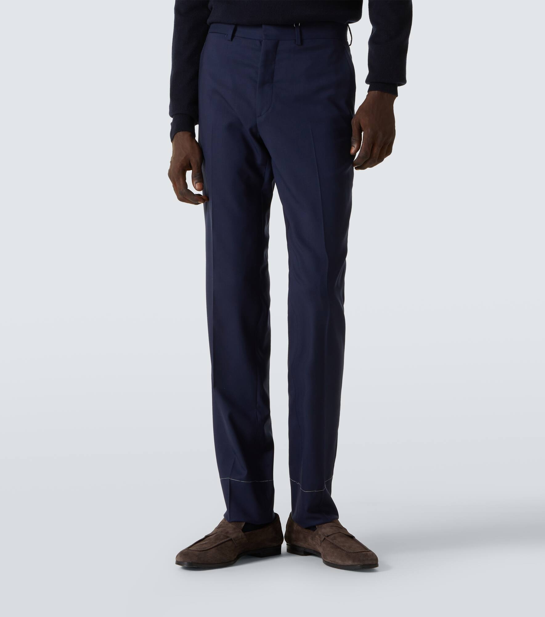 Gregory mid-rise wool chinos - 3