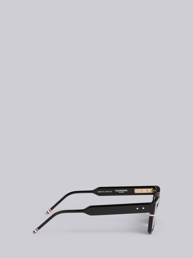 TB714 - Black Tri-Color Line Rectangle Sunglasses 3