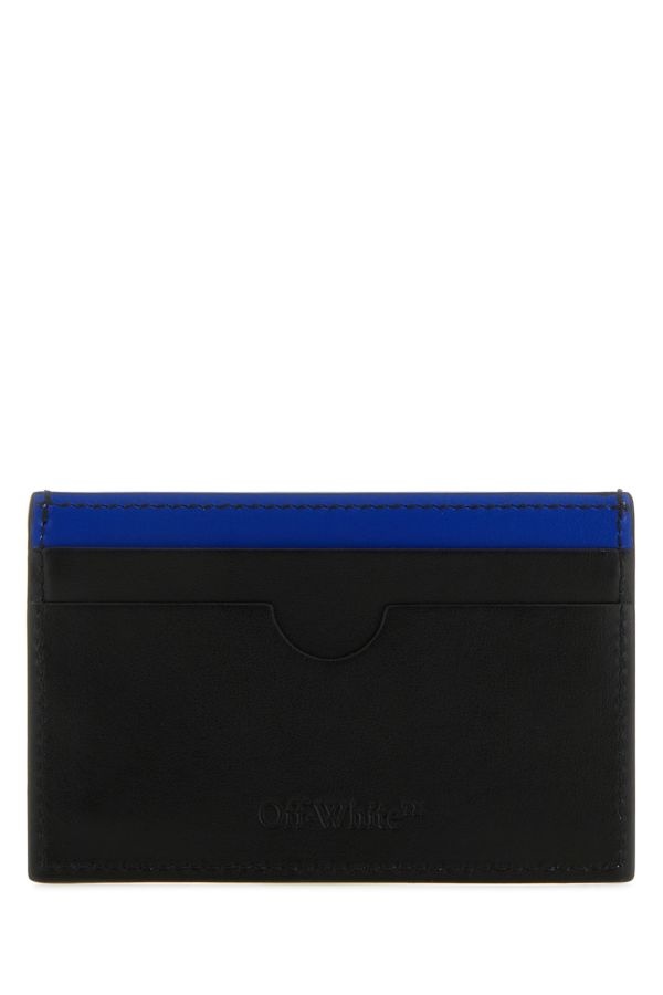 Off White Man Black Leather Card Holder - 3