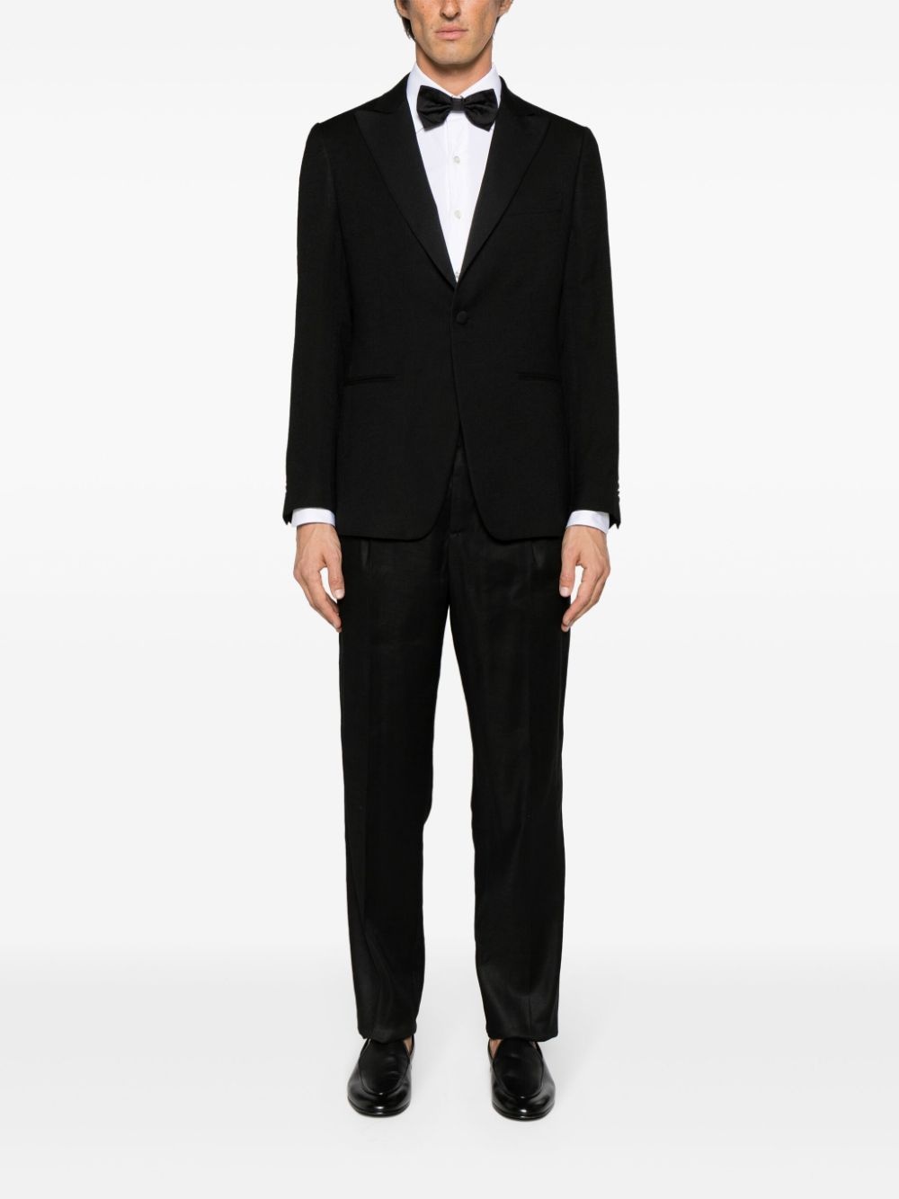 single-breasted wool-blend blazer - 2