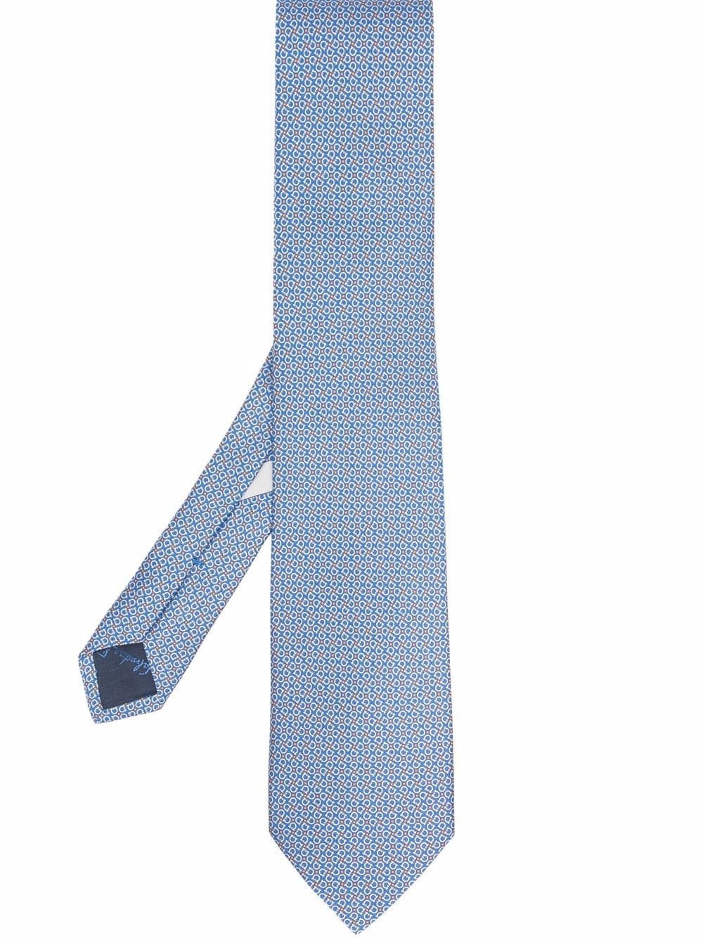 Gancini print tie - 1