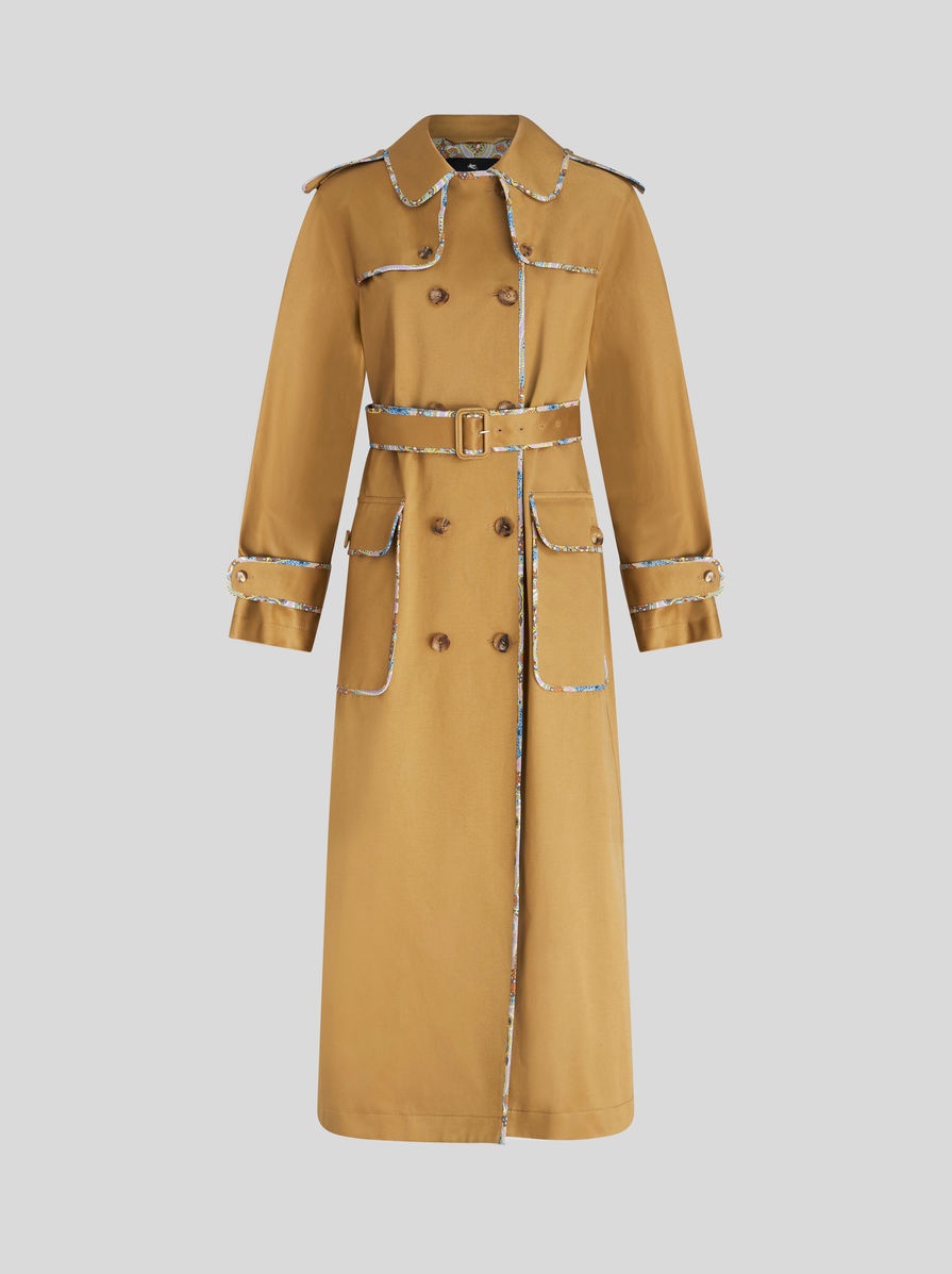 DOUBLE-BREASTED TRENCH COAT WITH BELT - 1