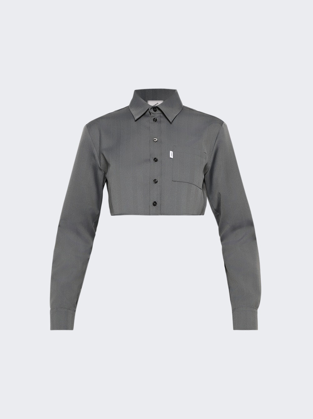 Cropped Shirt Grey Black - 1